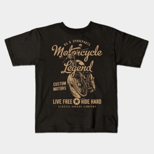 Vintage Motorcycles Kids T-Shirt